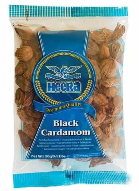 Heera Premium Black Cardamom (Black Ellachi) 50g