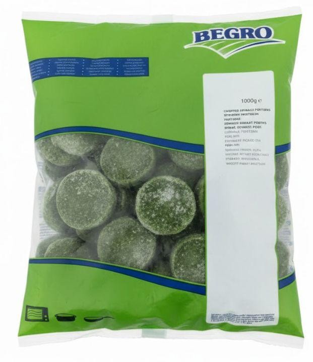 Begro Frozen Chopped Spinach Portions 1kg