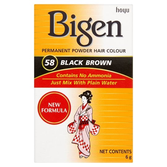 Bigen Hair Colour - Black Brown 6g (Number 58)