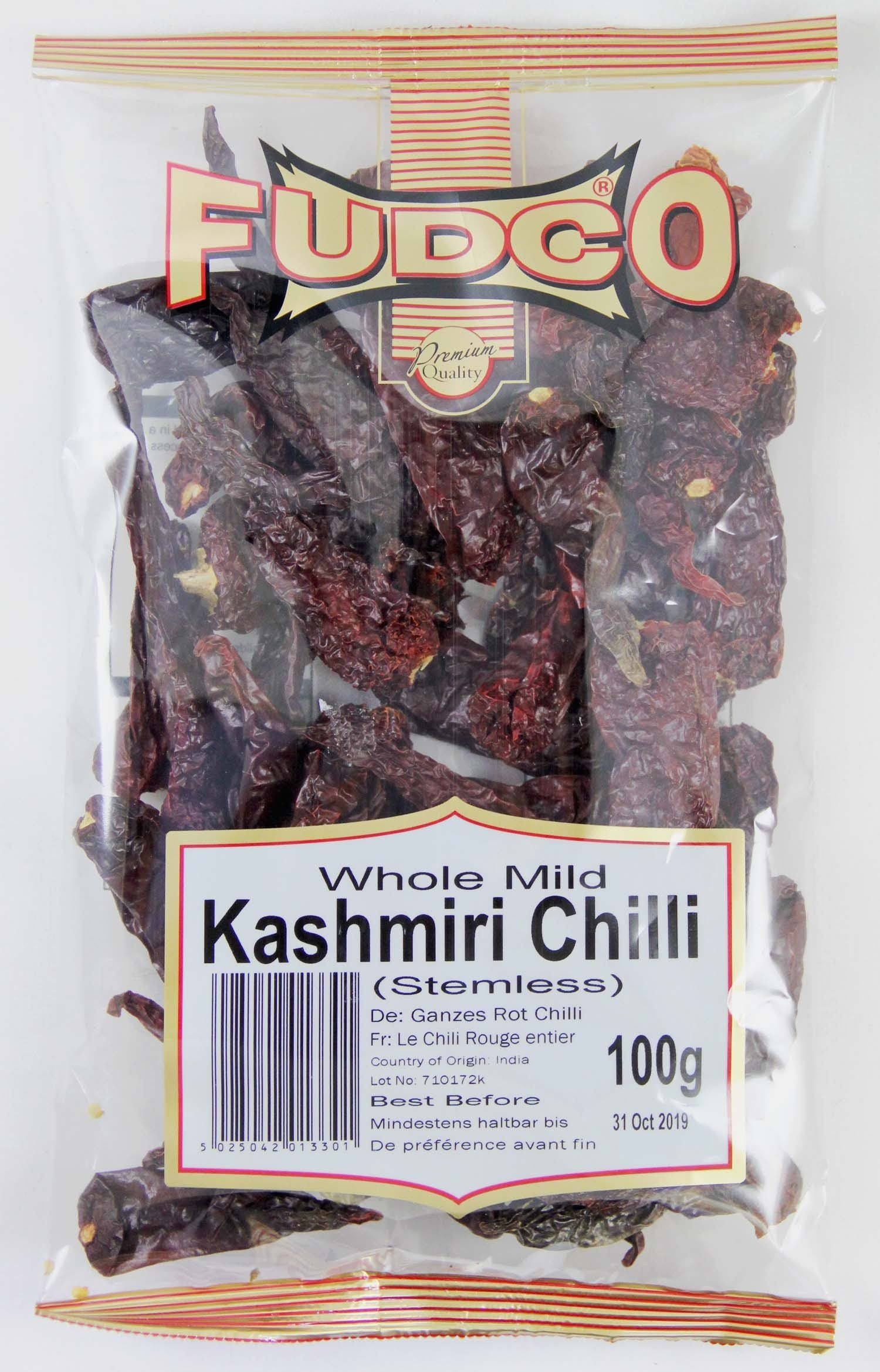 Fudco Whole Mild Kashmiri Chilli 100g