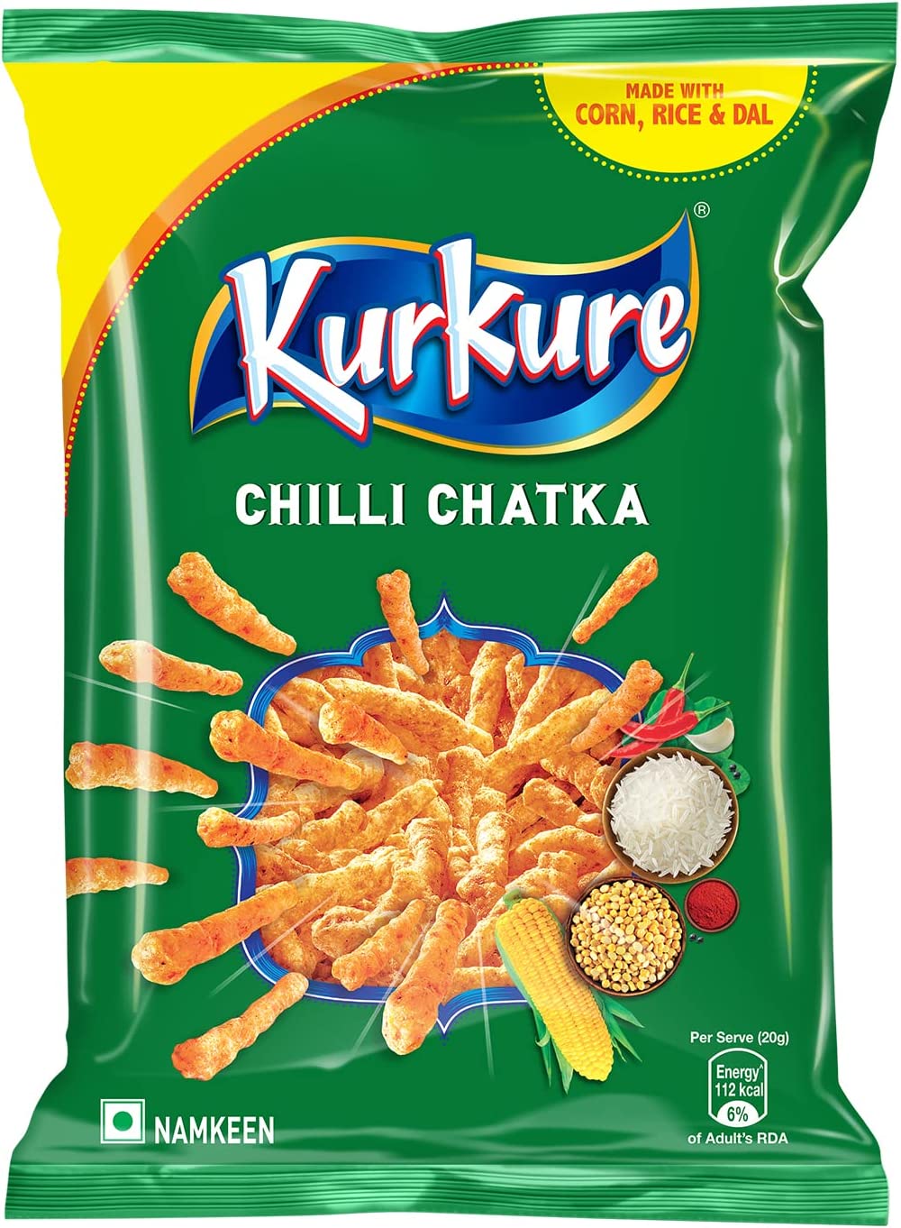 KurKure Chilli Chatka 80g Pack of 30