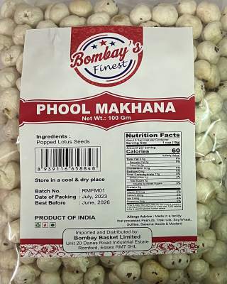 Bombay’s Finest Premium Phool Makhana 100g (Pack of 10)