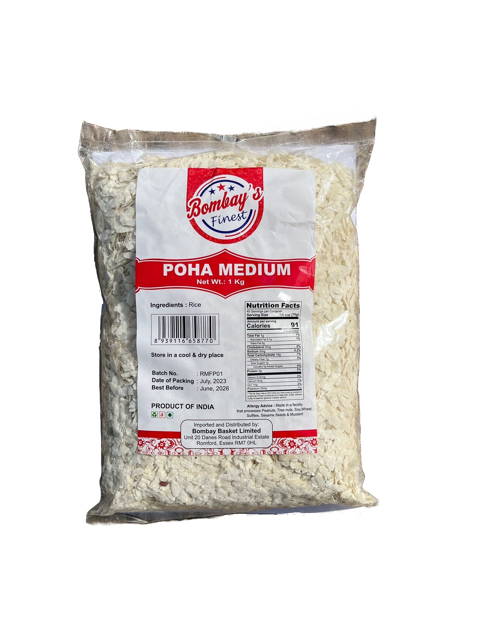 Bombay’s Finest Premium Poha Medium (Rice Flakes) 1kg