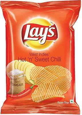 Lays Hot & Sweet Chilli Crisps 50g Pack of 30