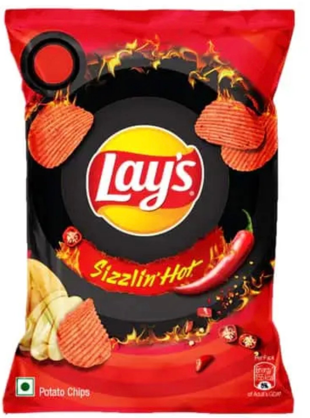 Lays Sizzlin Hot Crisps 50g (Pack of 10)