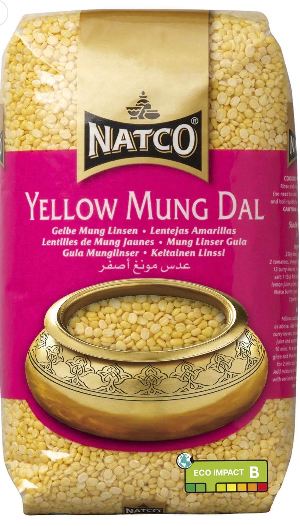 Natco Mung Dall Washed (Yellow) 1kg