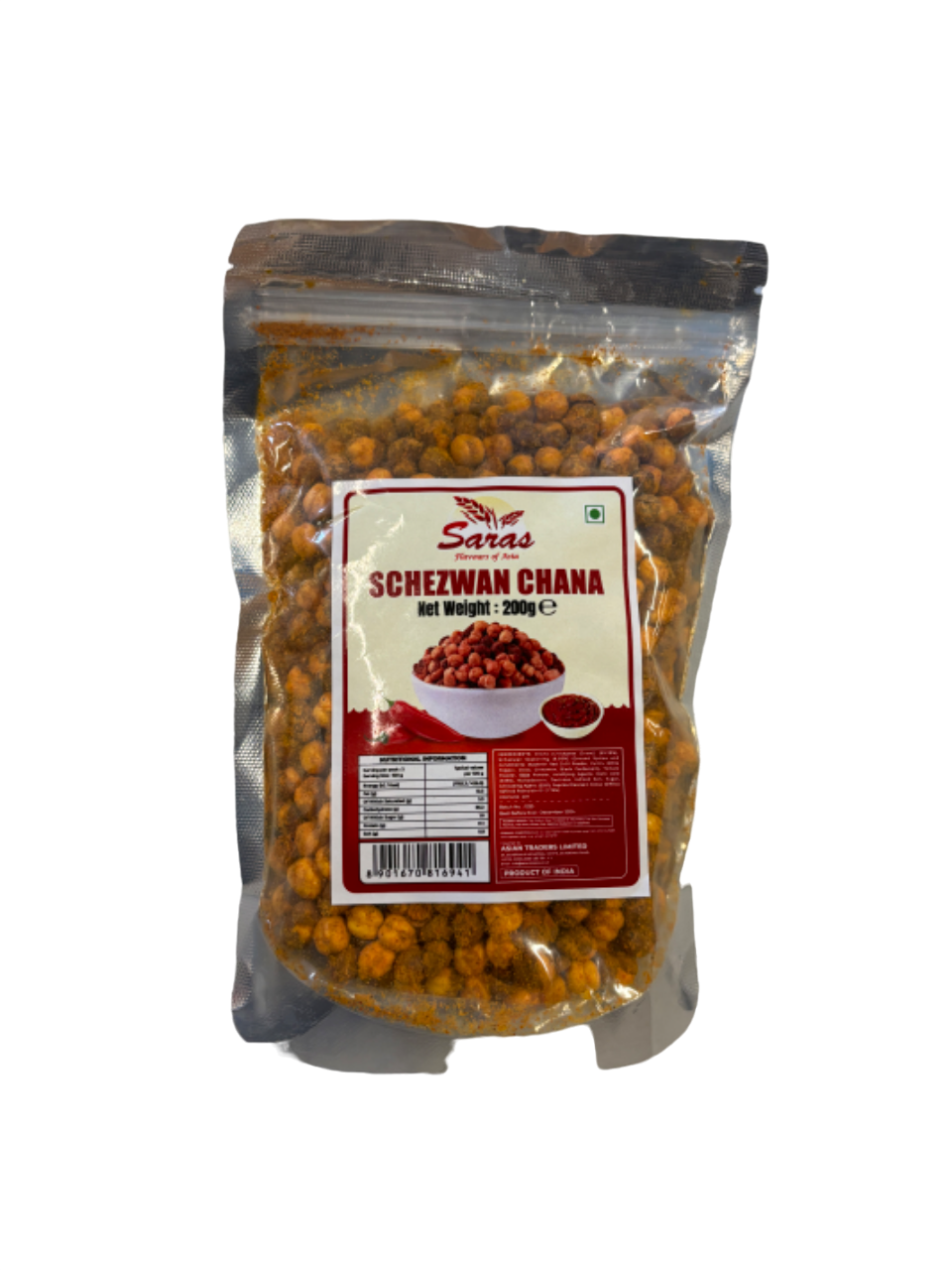 Saras Premium Schezwan Chana 200g