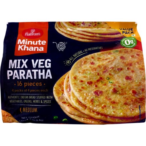 Haldiram's Mix Veg Paratha 1.6kg (Family Pack)