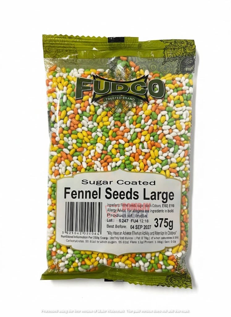 Fudco Sugar Coated Fennel Seeds (Variary) 375g