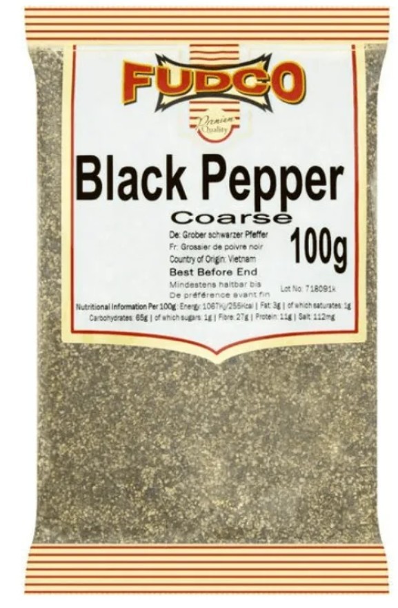 Fudco Black Pepper Coarse 100g
