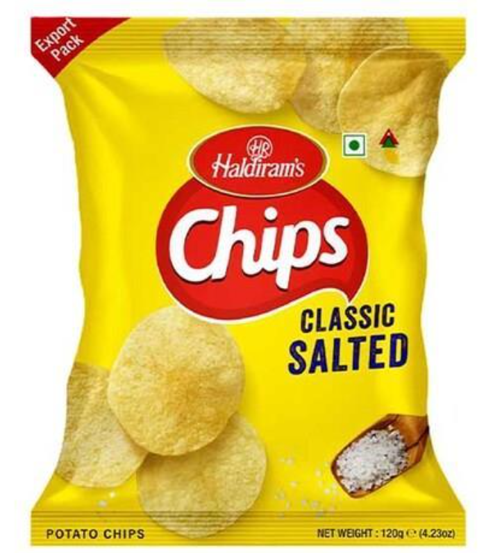 Haldiram's Chips - Classic Salted 120g (Large Pack)
