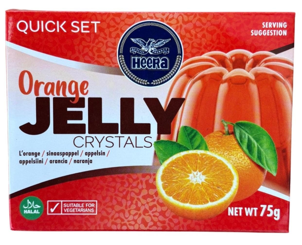 Heera Premium Orange Flavour Jelly Crystals 75g