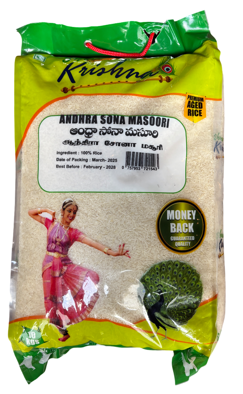 Shree Krishna Premium Andhra Sona Masoori Rice 10kg