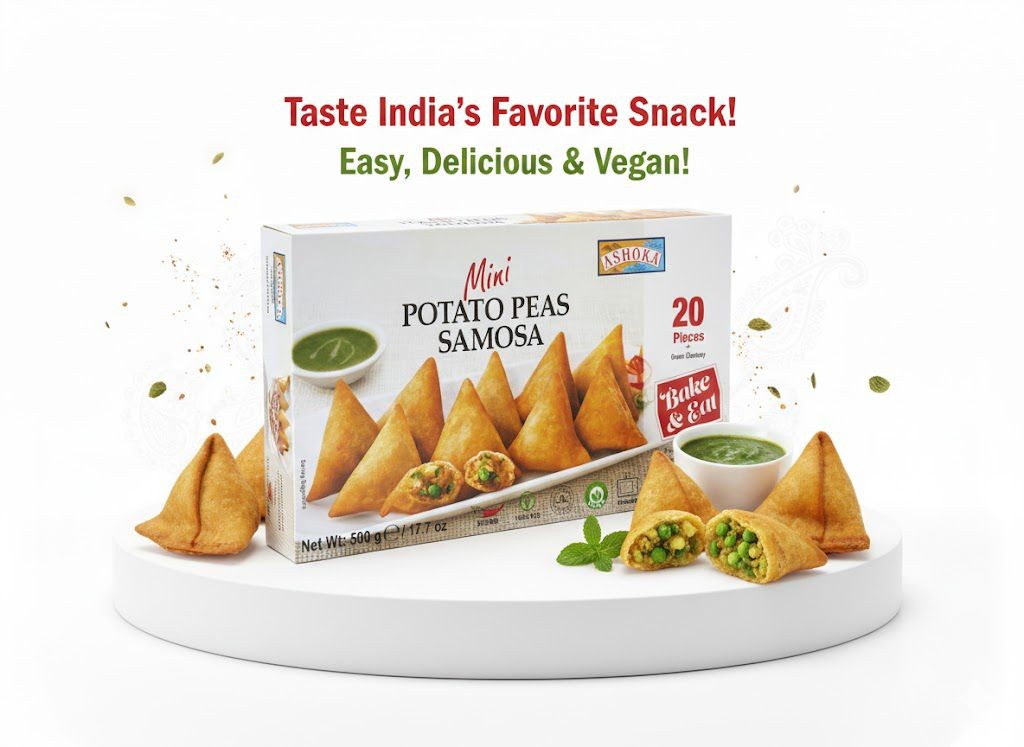 Ashoka Frozen Mini Potato Peas Samosa 500g