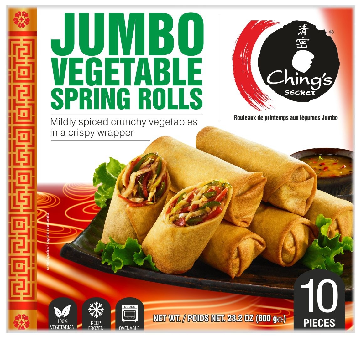 Ching's Jumbo Veg Spring Rolls 800g