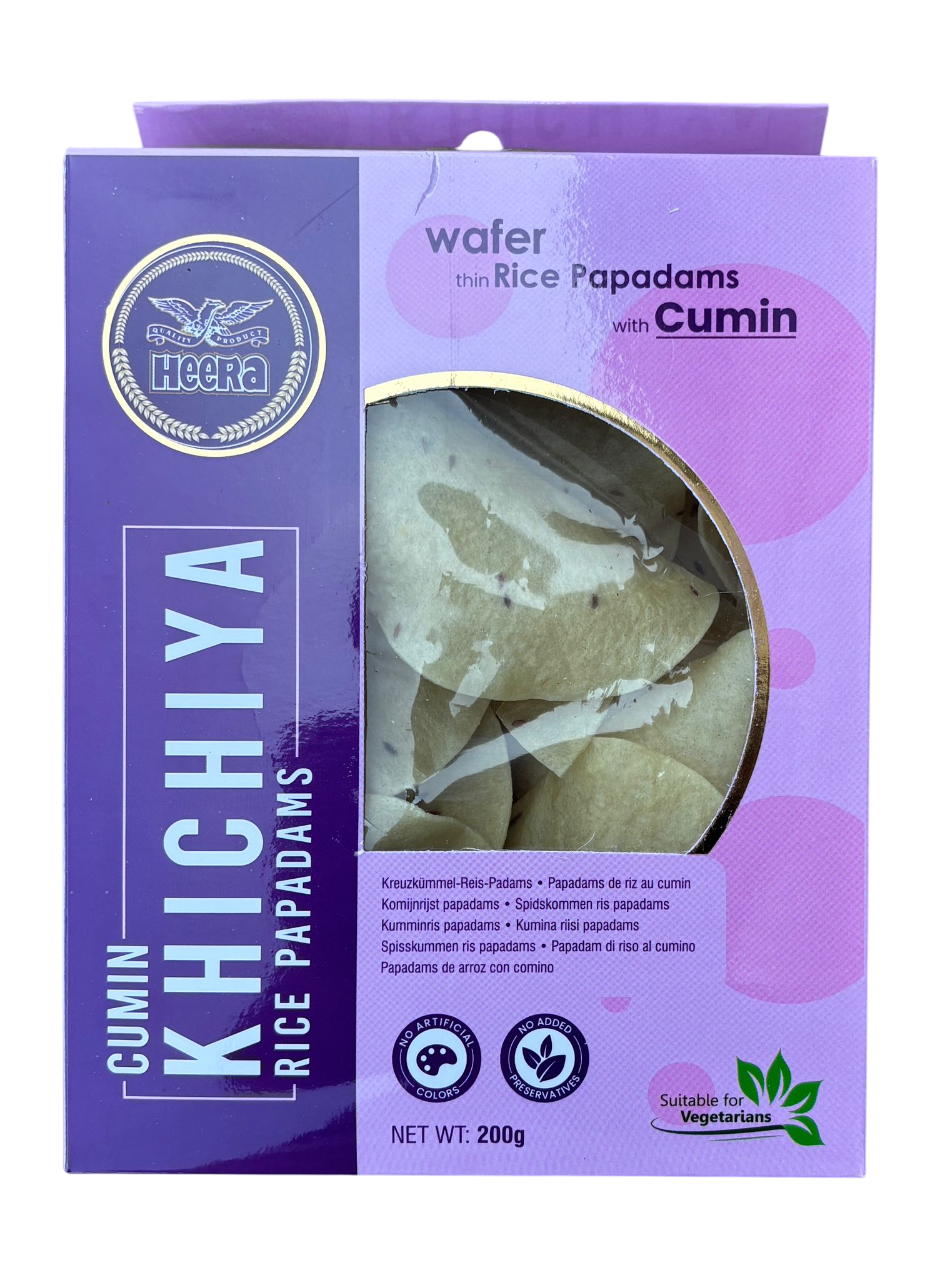 Heera Cumin Rice Papdi Khichiya (Rice Poppadoms) 200g