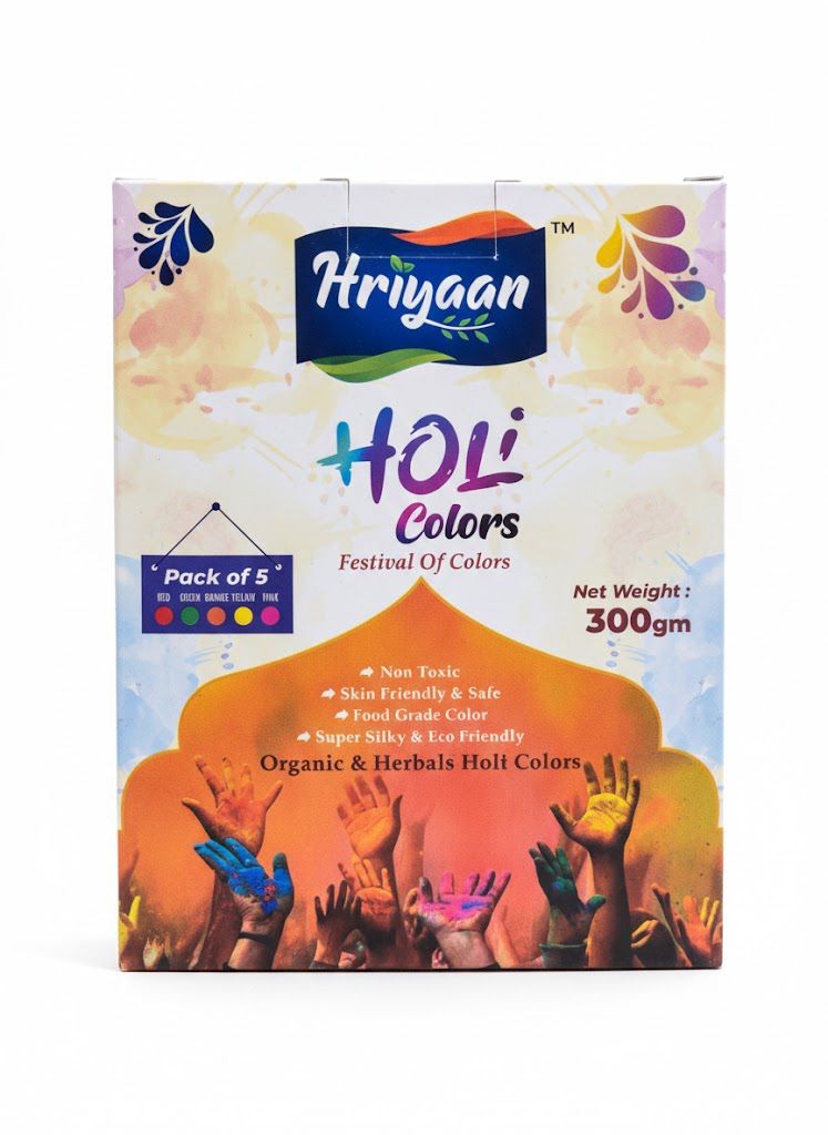 Hriyaan Holi Colours (Pack of 5) 300g