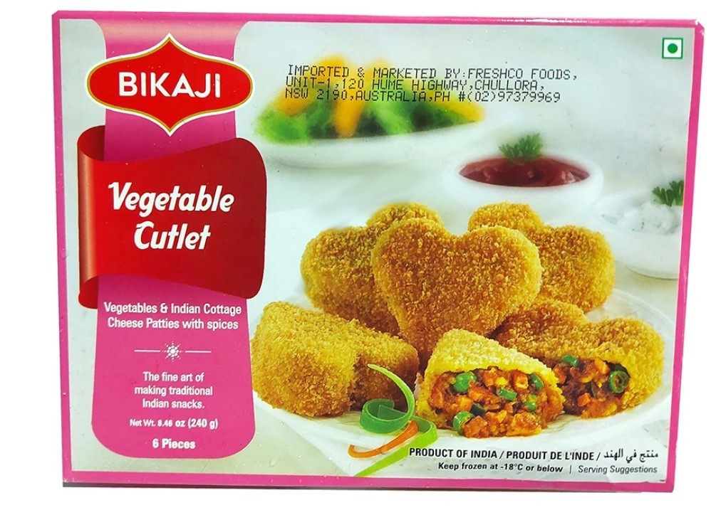Bikaji Frozen Vegetable Cutlet 240g