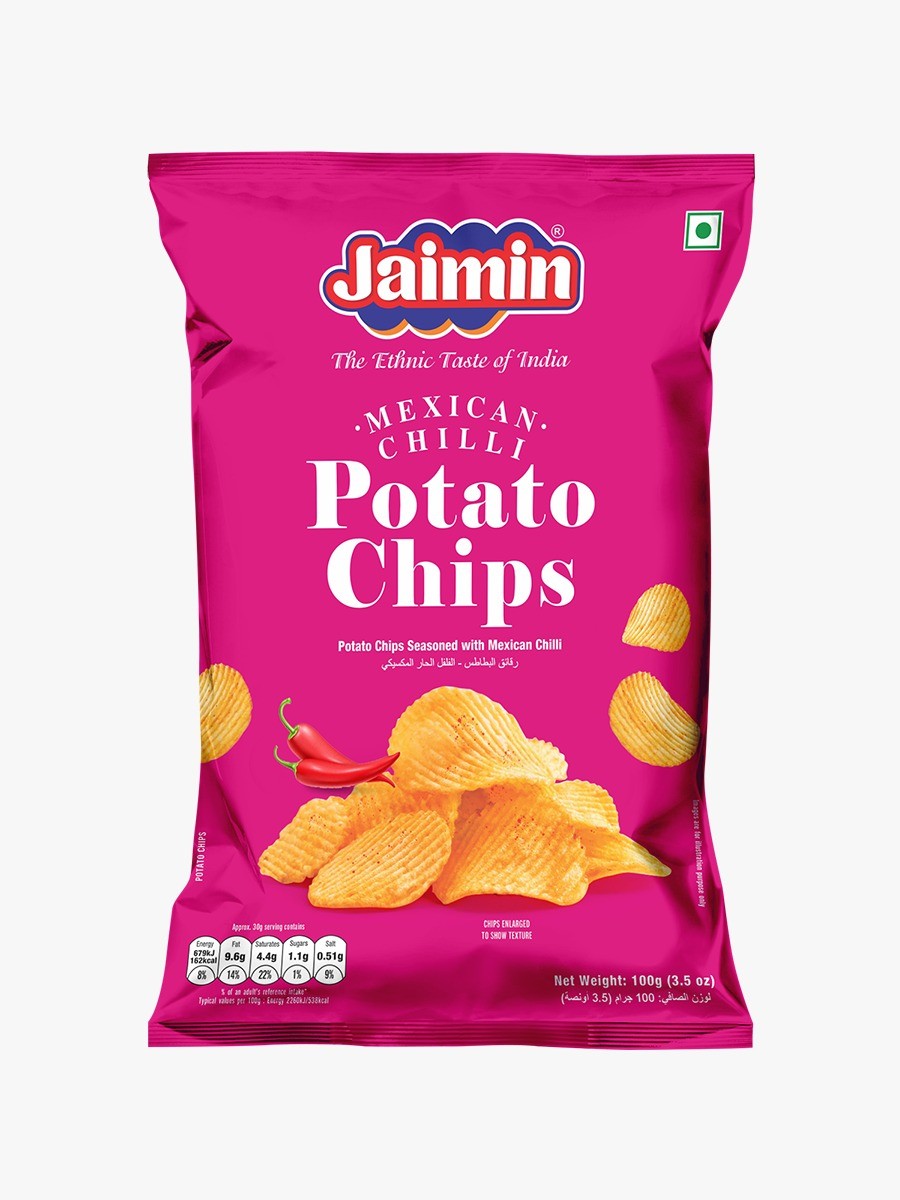 Jaimin Premium Mexican Chilli Potato Chips (Large Pack) 100g