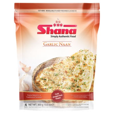Shana Frozen Garlic Naan 300g