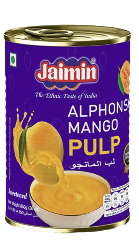 Jaimin Premium Alphonso Mango Pulp 850g