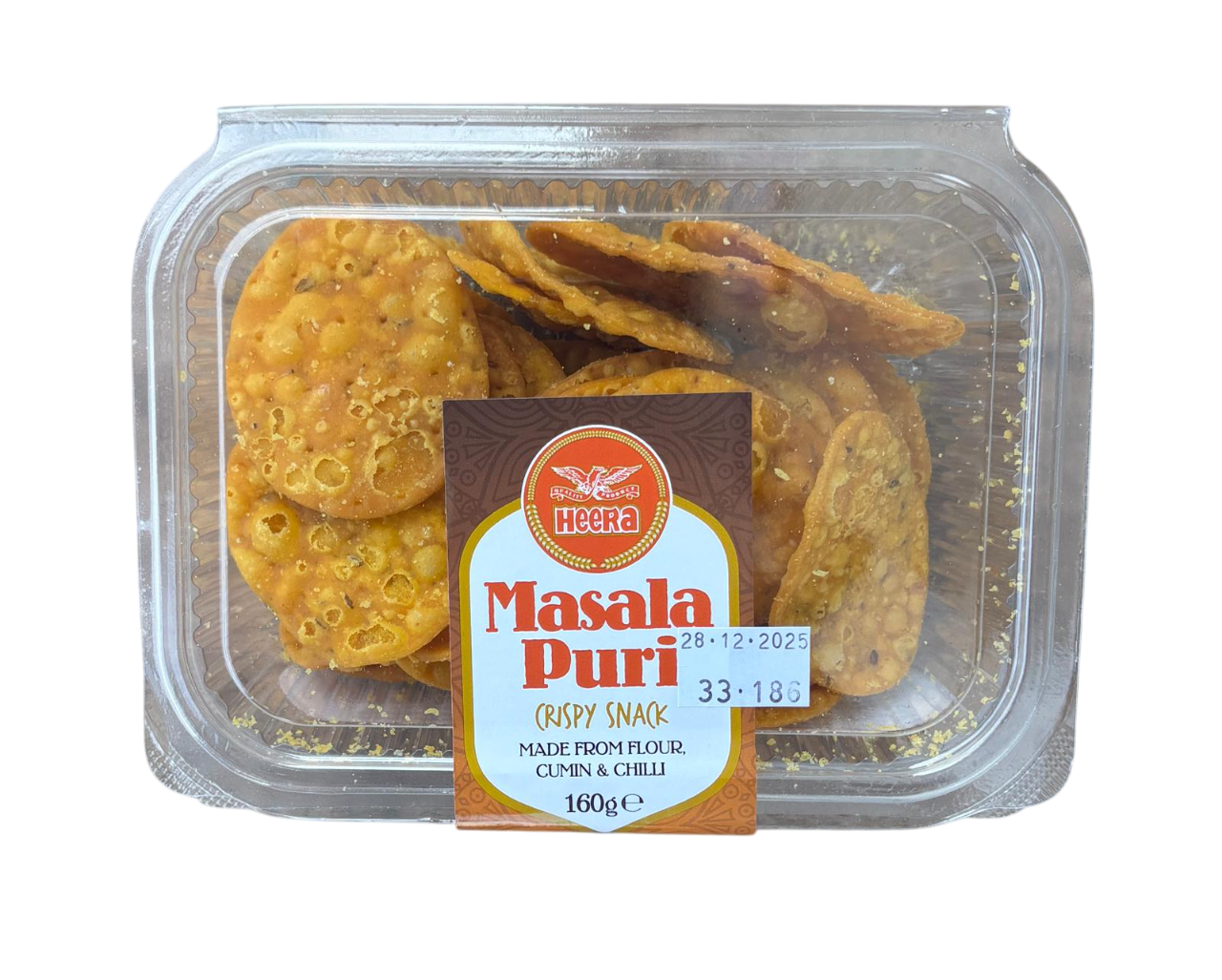 Heera Premium Masala Puri (In Resealable Tub) 160g