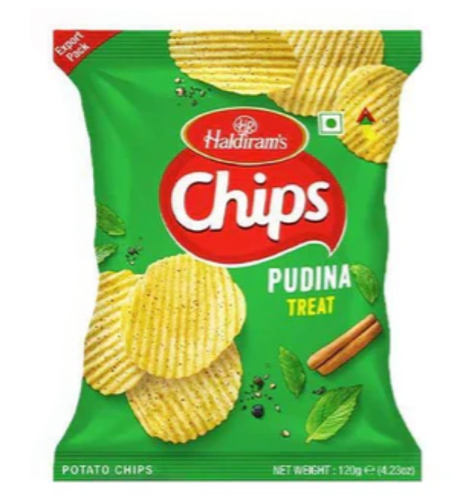 Haldiram's Pudina Treat Chips 120g (Large Pack)