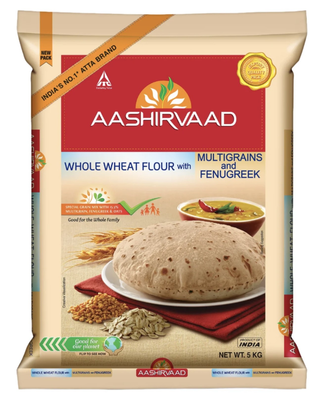 Aashirvaad Sugar Release Atta (Multigrain with Fenugreek) 5kg