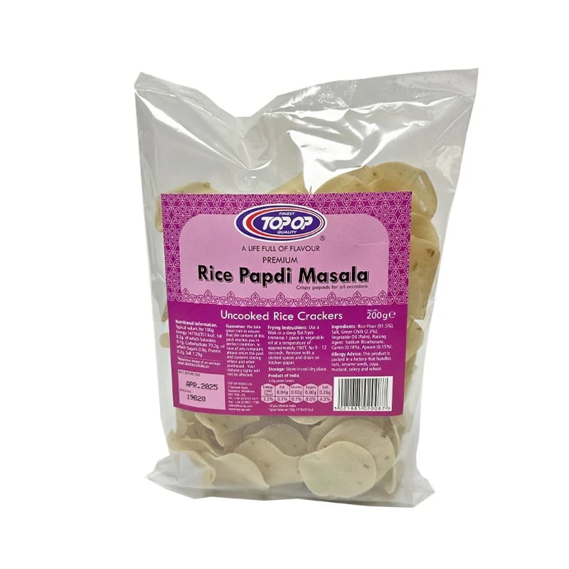 Top-Op Premium Rice Papdi - Masala 200g