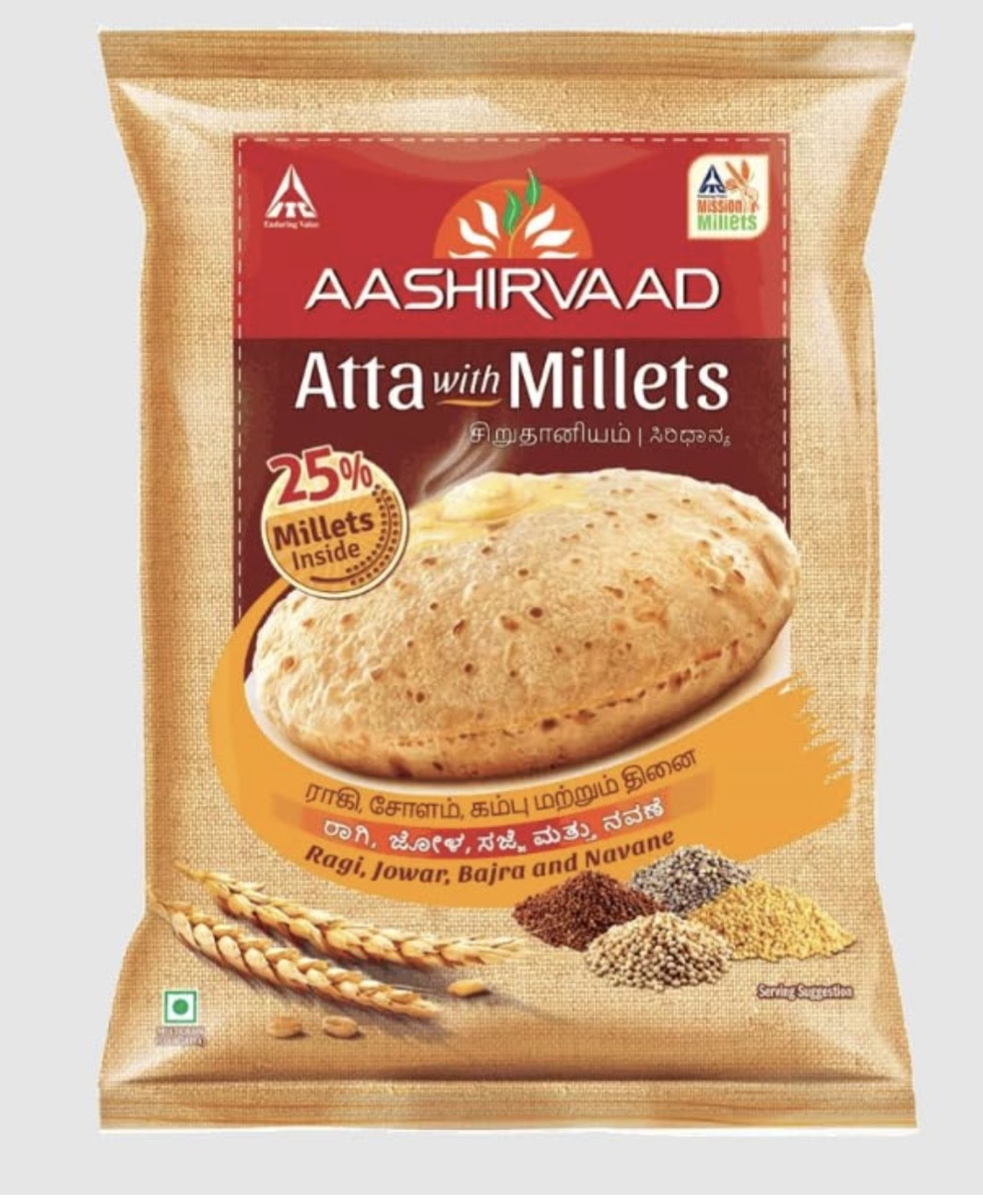 Aashirvaad Atta With Millets 2kg