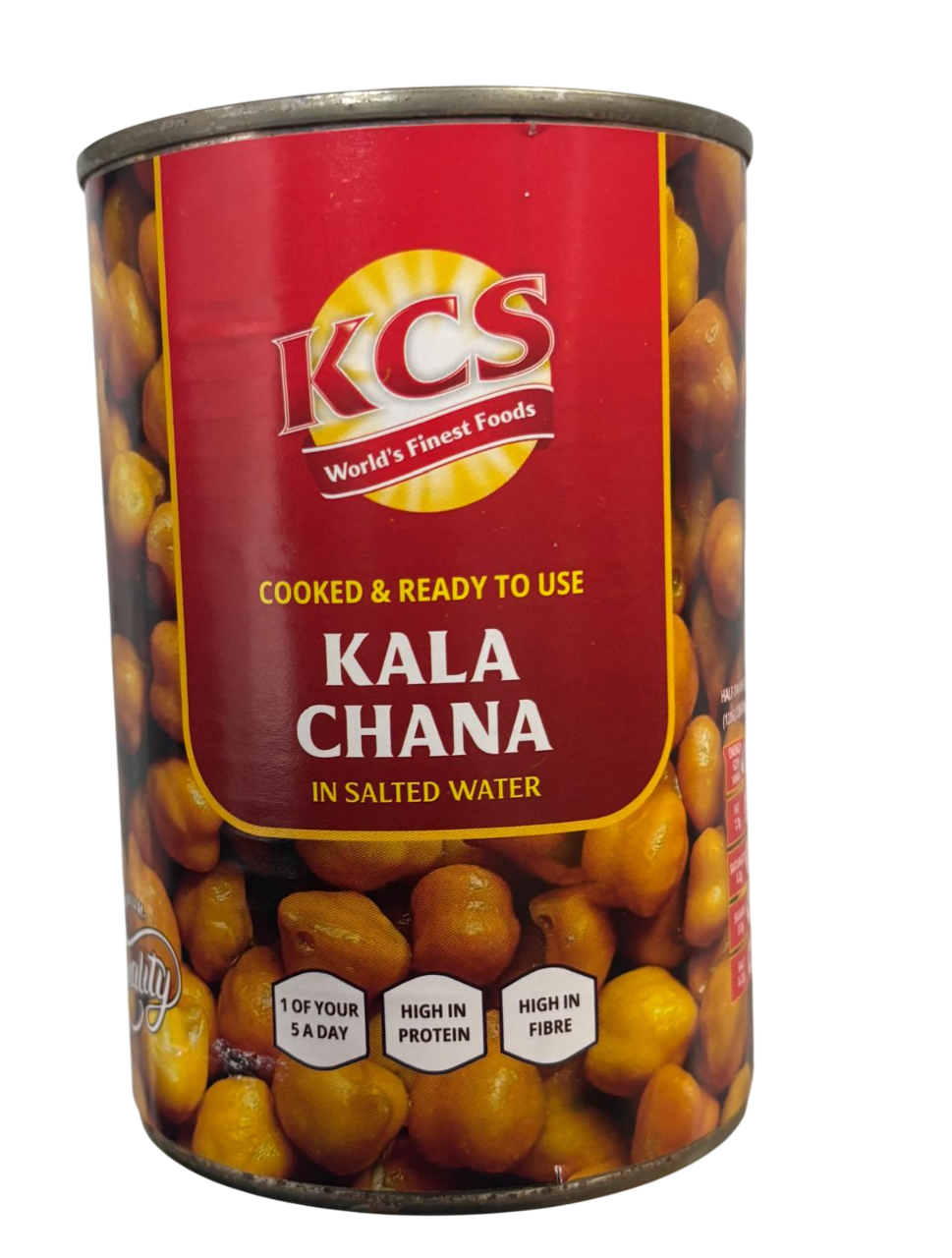 KCS Canned Kala Chana (in salted water) 400g - CASE OF 12 TINS