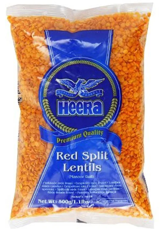 Heera Premium Red Split Lentils (Masoor Dall) 500g
