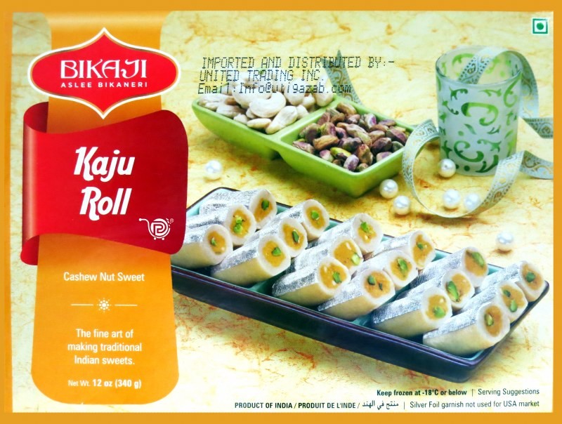 Bikaji Frozen Sweets - Kaju Roll 340g