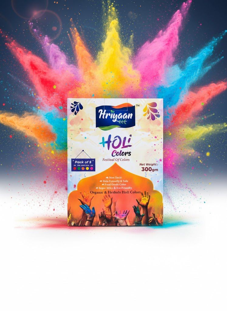 Hriyaan Holi Colours (Pack of 5) 300g