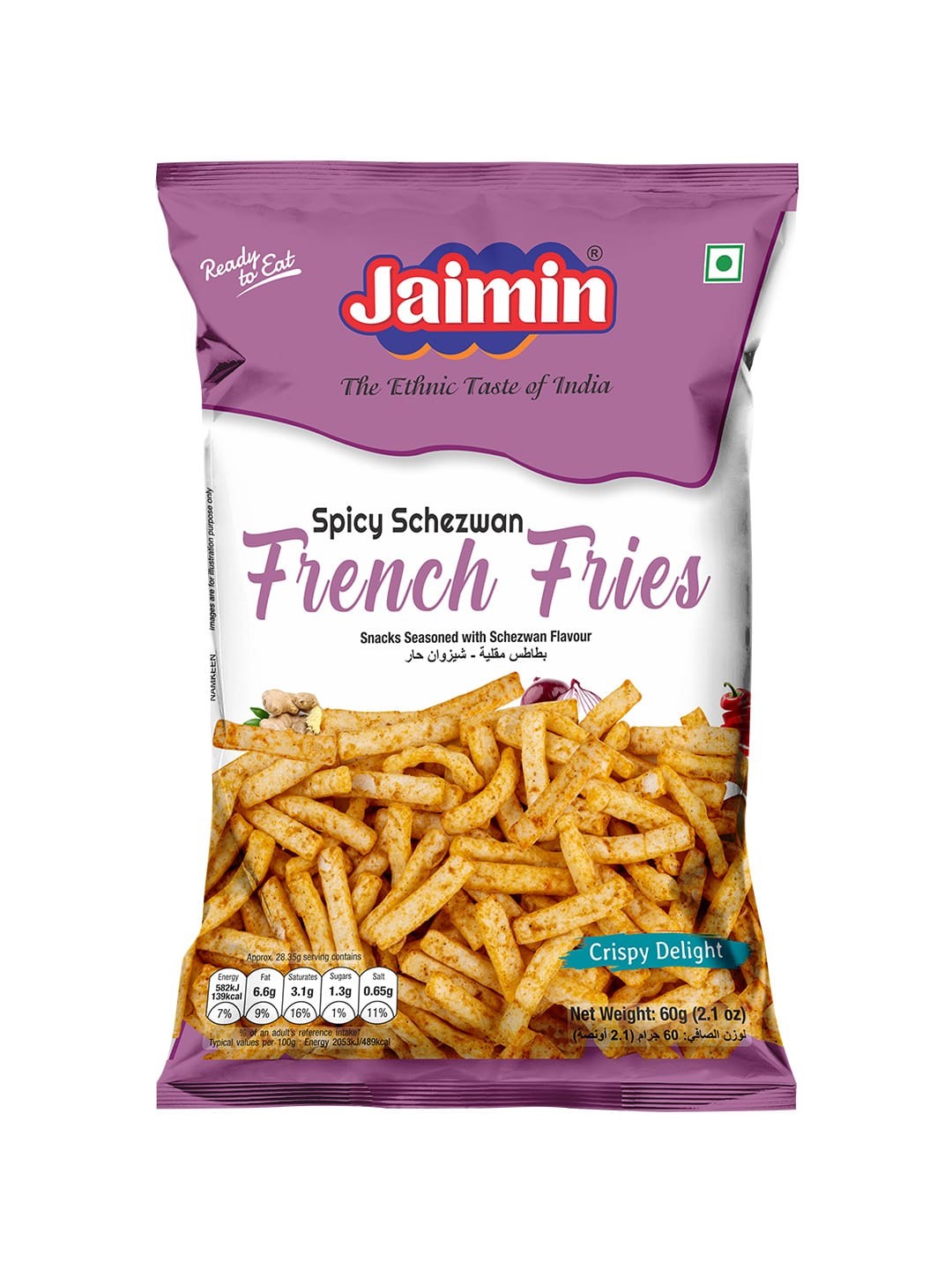 Jaimin Spicy Schezwan French Fries 60g