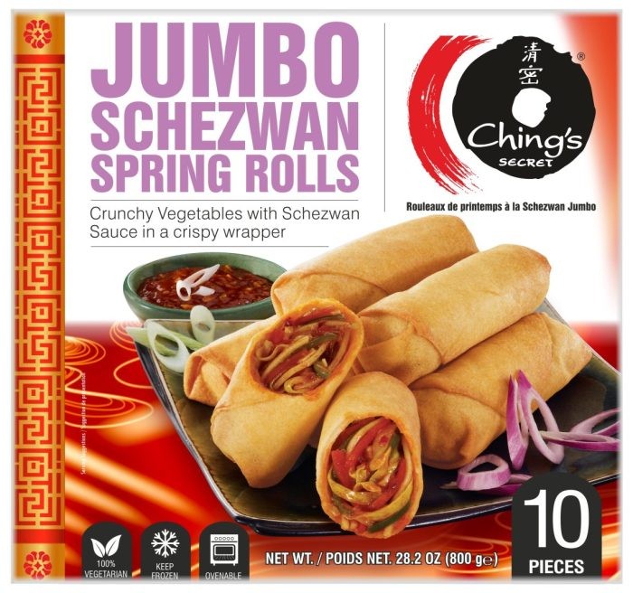 Ching's Jumbo Schezwan Spring Rolls 800g