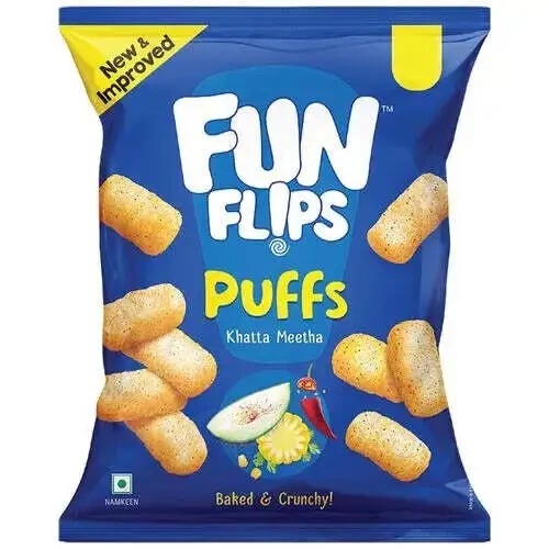 Fun Clips Puffs - Khatta Meetha 32g