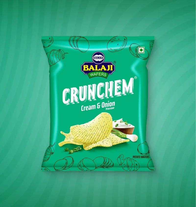 Balaji Cream & Onion Wafers 135g